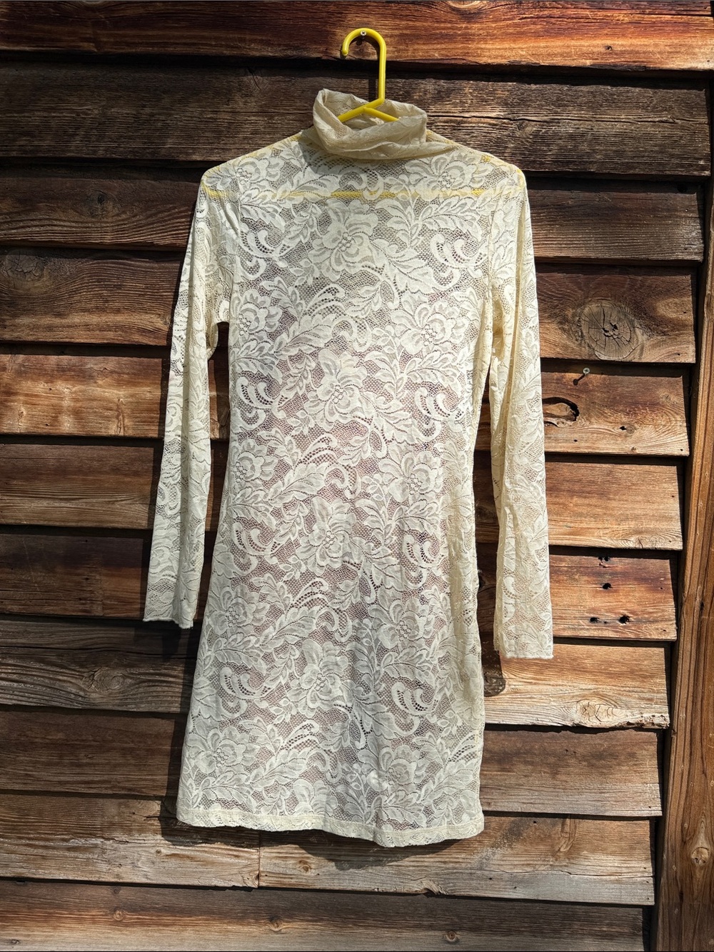 JOYFOLIE 2 piece lace dress high collar vintage look